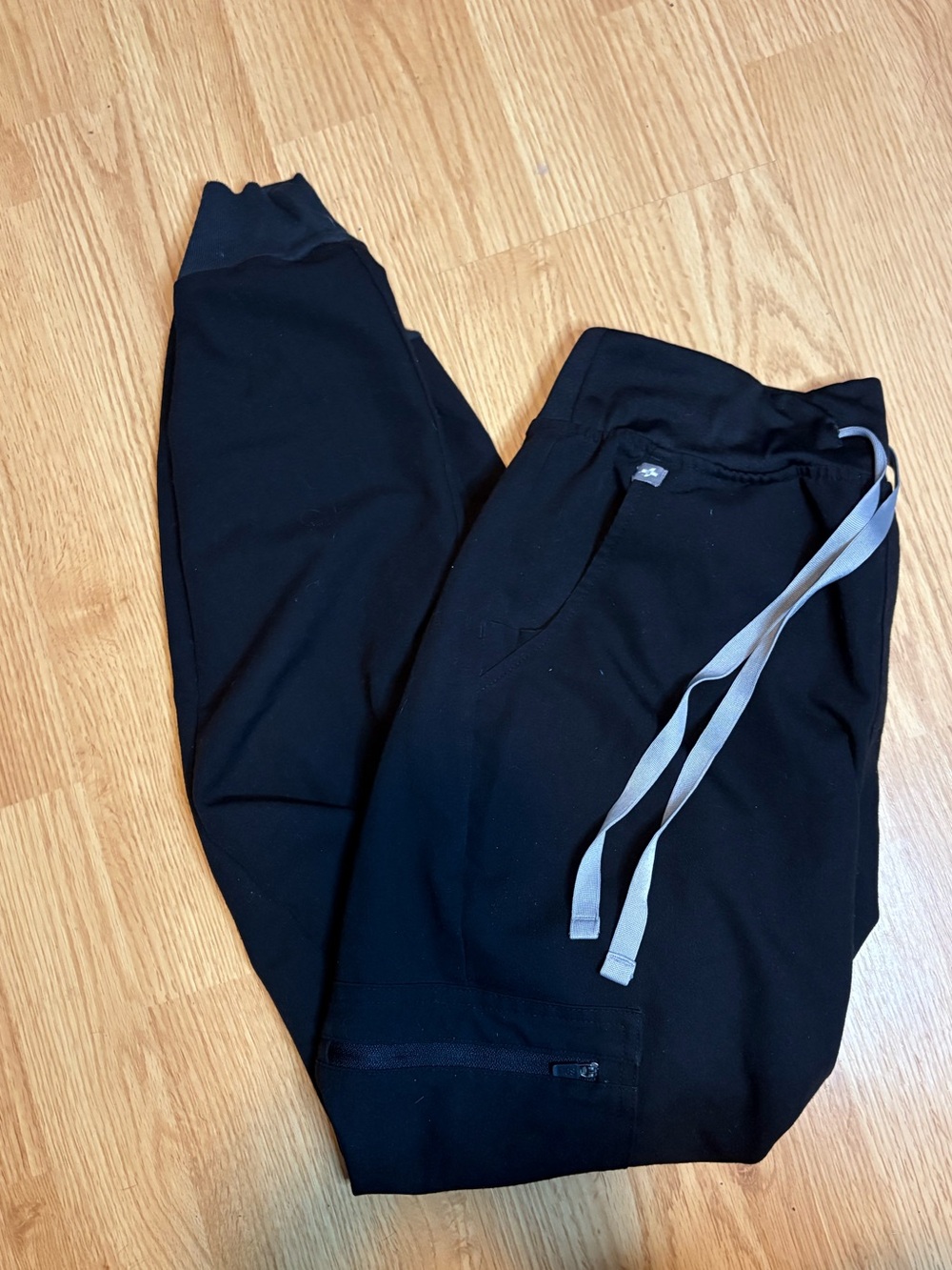 Figs Black Women's Jogger Pants with Light Gray Drawstrings